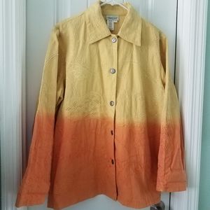 Coldwater Creek Denim Embroidered Jacket